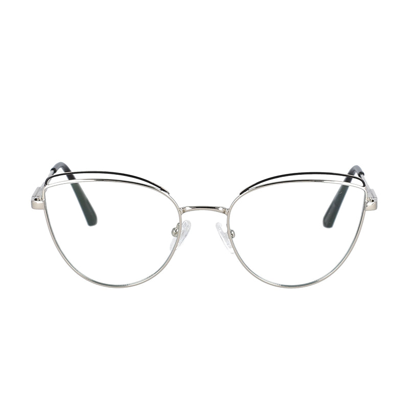 51092 Cat Eye Anti Blue Light Metal Optical Glasses Frames Women Computer Glasses