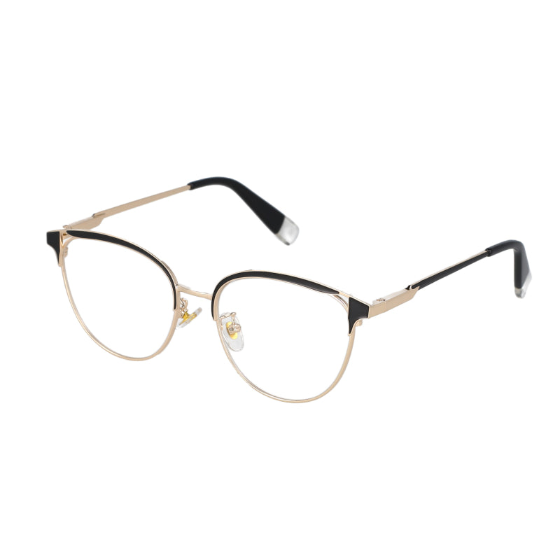 51095 Cat Eye Anti Blue Light Optical Glasses Frames Women TR90 Metal Computer Eyeglasses