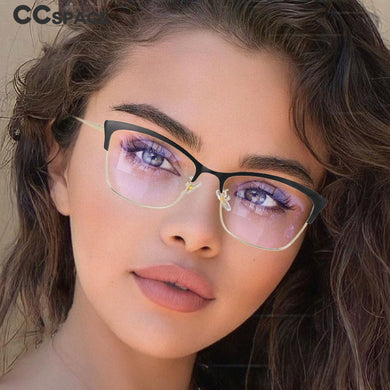 51097 For Ladies Anti Blue Light Optical Glasses Frames Spring Leg Cat Eye Women TR90 Computer Eyeglasses