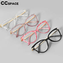 Load image into Gallery viewer, 51101 Cat Eye Glasses Frames Diamond Grid Pattern Ultralight Women Optical Computer Glasses