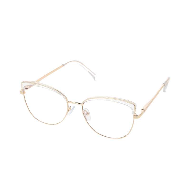 51107 Sopracciglio Cat Eye Anti Luce Blu Montature per occhiali Ottici Gamba a Molla Donna TR90 Occhiali da vista per computer 