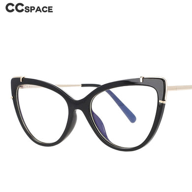 51110 Cat Eye Plastic Titanium Anti Blue Light Optical Glasses Frames Women TR90 Computer Eyeglasses
