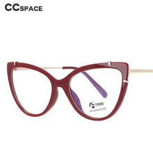 Load image into Gallery viewer, 51110 Cat Eye Plastic Titanium Anti Blue Light Optical Glasses Frames Women TR90 Computer Eyeglasses
