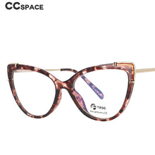 Load image into Gallery viewer, 51110 Cat Eye Plastic Titanium Anti Blue Light Optical Glasses Frames Women TR90 Computer Eyeglasses