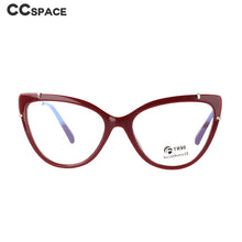 Load image into Gallery viewer, 51110 Cat Eye Plastic Titanium Anti Blue Light Optical Glasses Frames Women TR90 Computer Eyeglasses