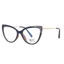 Load image into Gallery viewer, 51110 Cat Eye Plastic Titanium Anti Blue Light Optical Glasses Frames Women TR90 Computer Eyeglasses