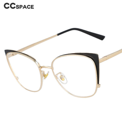51112 Women Cat Eye Metal Anti Blue Light Optical Glasses Frames Spring Leg Computer Eyeglasses