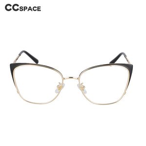 51112 Women Cat Eye Metal Anti Blue Light Optical Glasses Frames Spring Leg Computer Eyeglasses