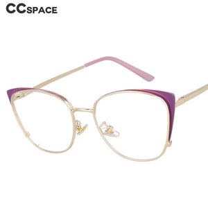 51112 Women Cat Eye Metal Anti Blue Light Optical Glasses Frames Spring Leg Computer Eyeglasses