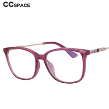 Carica l&#39;immagine nel visualizzatore di Gallery, 53013 Cat Eye Anti Blue Light Glasses Frames Stripe Leg Women TR90 Computer Eyeglasses
