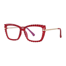 Carica l&#39;immagine nel visualizzatore di Gallery, 53014 TR90 Cat Eye Donna Montature per occhiali da vista anti luce blu Occhiali da vista per computer con gamba a molla con taglio in cristallo 