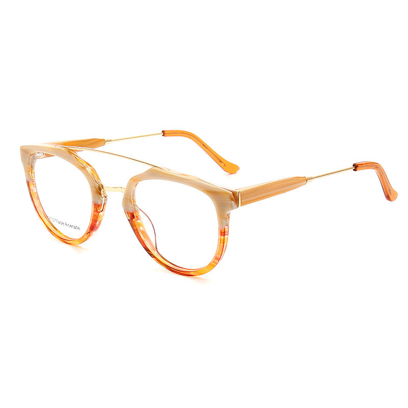 53015 Round Acetate Optical Glasses Frame Men Women Computer Glasses