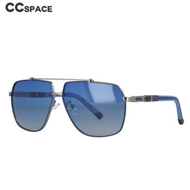 53024 Retro Big Frame Pilot Polarized Sunglasses Men Drive A Car Spring Leg Shades UV400 Vintage Glasses