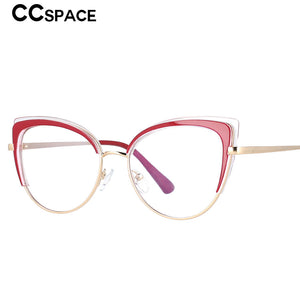 53042E Cat Eye Anti Blue Light Glasses Frames Spring Leg Women TR90 Computer Eyeglasses