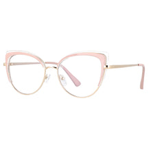 Carica l&#39;immagine nel visualizzatore di Gallery, 53042E Cat Eye Anti Blue Light Glasses Frames Spring Leg Women TR90 Computer Eyeglasses