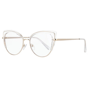 53042E Cat Eye Anti Blue Light Glasses Frames Spring Leg Women TR90 Computer Eyeglasses