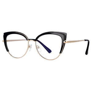 53042E Cat Eye Anti Blue Light Glasses Frames Spring Leg Women TR90 Computer Eyeglasses