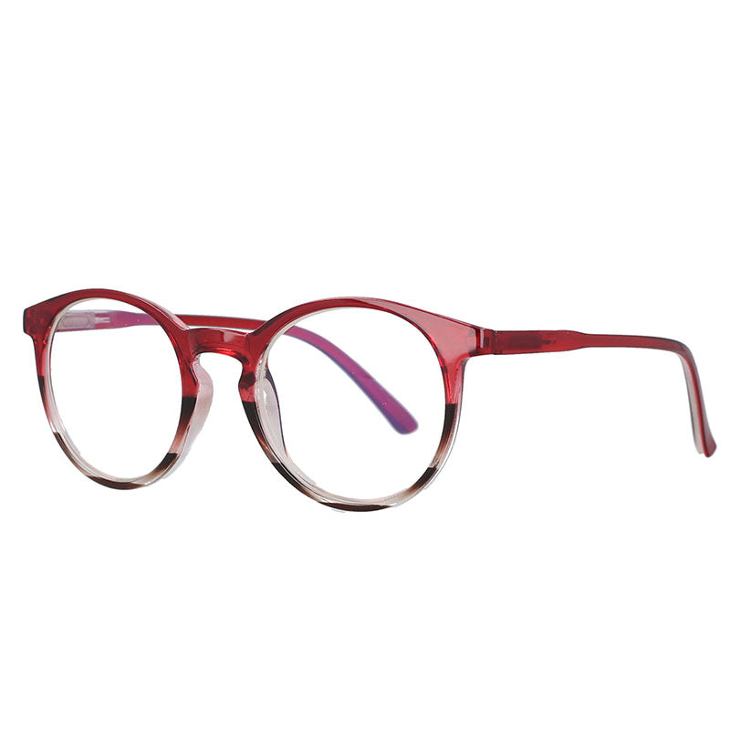 53043 Anti Blue Light Glasses Frames Round Cat Eye Women Tr90 Computer Eyeglasses