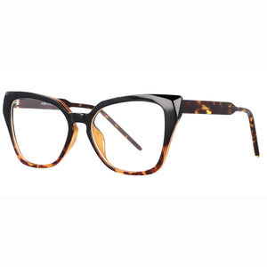 53070 Occhiali da vista da donna con montatura grande anti luce blu, gamba a molla, occhiali da vista per computer 
