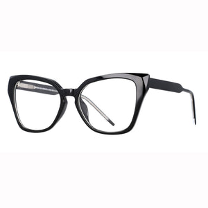 53070 Occhiali da vista da donna con montatura grande anti luce blu, gamba a molla, occhiali da vista per computer 