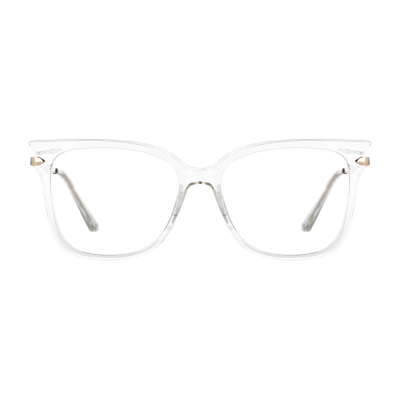 53077 Ladies Anti Blue Light Glasses Frames Gradient Frame Spring Leg Cat Eye Women Tr90 Computer Eyeglasses