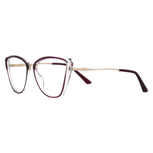 53078 Cat Eye Montature per occhiali anti luce blu Occhiali da vista da donna con gamba a molla 