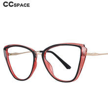 Carica l&#39;immagine nel visualizzatore di Gallery, 53078 Cat Eye Montature per occhiali anti luce blu Occhiali da vista da donna con gamba a molla 