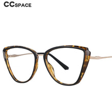 Carica l&#39;immagine nel visualizzatore di Gallery, 53078 Cat Eye Montature per occhiali anti luce blu Occhiali da vista da donna con gamba a molla 