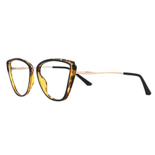 Carica l&#39;immagine nel visualizzatore di Gallery, 53078 Cat Eye Montature per occhiali anti luce blu Occhiali da vista da donna con gamba a molla 
