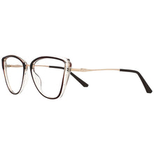 Carica l&#39;immagine nel visualizzatore di Gallery, 53078 Cat Eye Montature per occhiali anti luce blu Occhiali da vista da donna con gamba a molla 