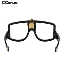 Load image into Gallery viewer, 53089 Oversize Lady Sunglasses  Rhinestone Rivet Frame Charm Women Shade Uv400