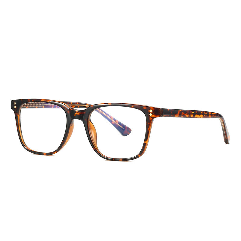 53104 Plastic Titanium Optical Glasses Frames Rivet Square Anti Blue Men Women Computer Glasses
