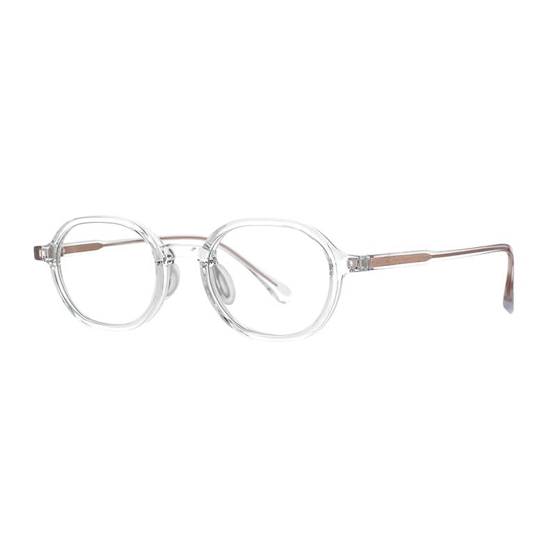 53113 Small Frame Oval Cat Eye Retro Anti-Blue Light Glasses Frames Men Women Computer Eyeglasses