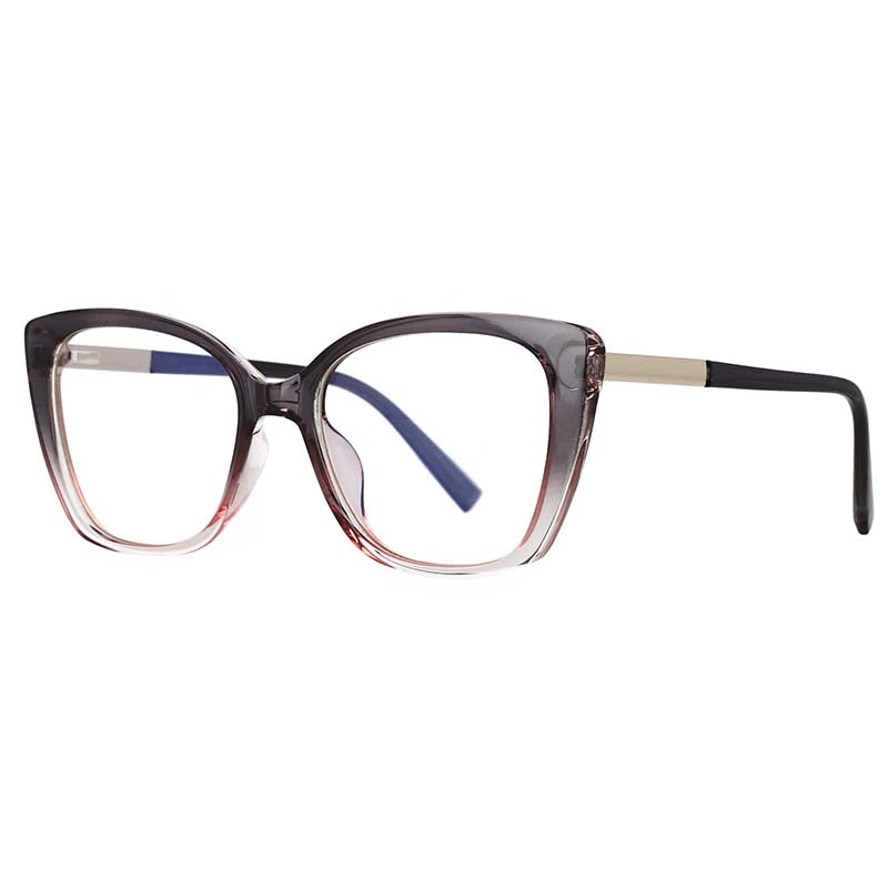 53117 For Ladies Anti Blue Light Glasses Frames Spring Leg Cat Eye Women TR90 Computer Eyeglasses
