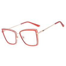 Load image into Gallery viewer, 53123 Anti Blue Light Square Cat Eye Computer Glasses Brand Designer Women Blocking Gaming Eyeglasses Frame