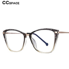 Carica l&#39;immagine nel visualizzatore di Gallery, 53124 Gradient Glasses Frames Anti Blue Light Spring Leg Cat Eye Women Tr90 Computer Eyeglasses