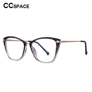 53124 Gradient Glasses Frames Anti Blue Light Spring Leg Cat Eye Women Tr90 Computer Eyeglasses