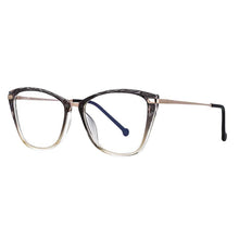 Carica l&#39;immagine nel visualizzatore di Gallery, 53124 Gradient Glasses Frames Anti Blue Light Spring Leg Cat Eye Women Tr90 Computer Eyeglasses