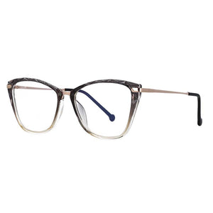 53124 Gradient Glasses Frames Anti Blue Light Spring Leg Cat Eye Women Tr90 Computer Eyeglasses