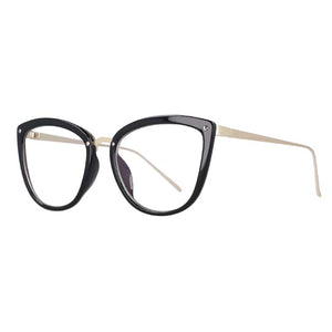 53140 Cat Eye Montature per occhiali da vista anti luce blu Spring Leg Donna Occhiali da vista per computer Tr90 