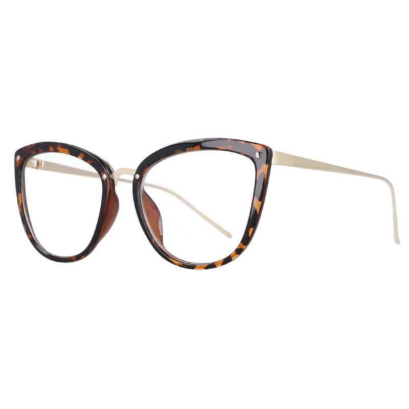 53140 Cat Eye Montature per occhiali da vista anti luce blu Spring Leg Donna Occhiali da vista per computer Tr90 
