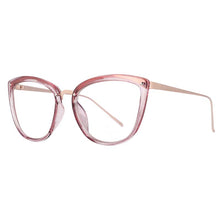 Carica l&#39;immagine nel visualizzatore di Gallery, 53140 Cat Eye Montature per occhiali da vista anti luce blu Spring Leg Donna Occhiali da vista per computer Tr90 