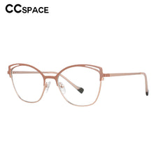 Load image into Gallery viewer, 53152 Cat Eye Female Computer Glasses Optical Eye Glasses Blue Light Blocking Metal Frame Flat Mirror Eyeglasses