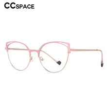 Carica l'immagine nel visualizzatore di Gallery, 53153 The Cat Eye Glasses for Women Vintage Computer Eyeglasses Metal Optical Eyeglasses Anti Blue Light Blocking