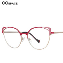 Carica l'immagine nel visualizzatore di Gallery, 53153 The Cat Eye Glasses for Women Vintage Computer Eyeglasses Metal Optical Eyeglasses Anti Blue Light Blocking
