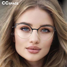 Carica l'immagine nel visualizzatore di Gallery, 53153 The Cat Eye Glasses for Women Vintage Computer Eyeglasses Metal Optical Eyeglasses Anti Blue Light Blocking