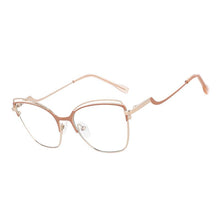 Load image into Gallery viewer, 53154 The Cat Eye Metal Frame Female Glasses Optical Eye Glasses Blue Light Blocking Eyeglasses Uv400