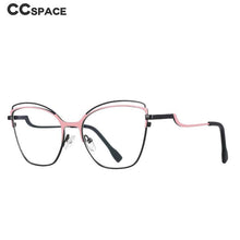Load image into Gallery viewer, 53154 The Cat Eye Metal Frame Female Glasses Optical Eye Glasses Blue Light Blocking Eyeglasses Uv400