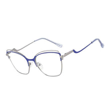 Load image into Gallery viewer, 53154 The Cat Eye Metal Frame Female Glasses Optical Eye Glasses Blue Light Blocking Eyeglasses Uv400