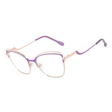 Load image into Gallery viewer, 53154 The Cat Eye Metal Frame Female Glasses Optical Eye Glasses Blue Light Blocking Eyeglasses Uv400